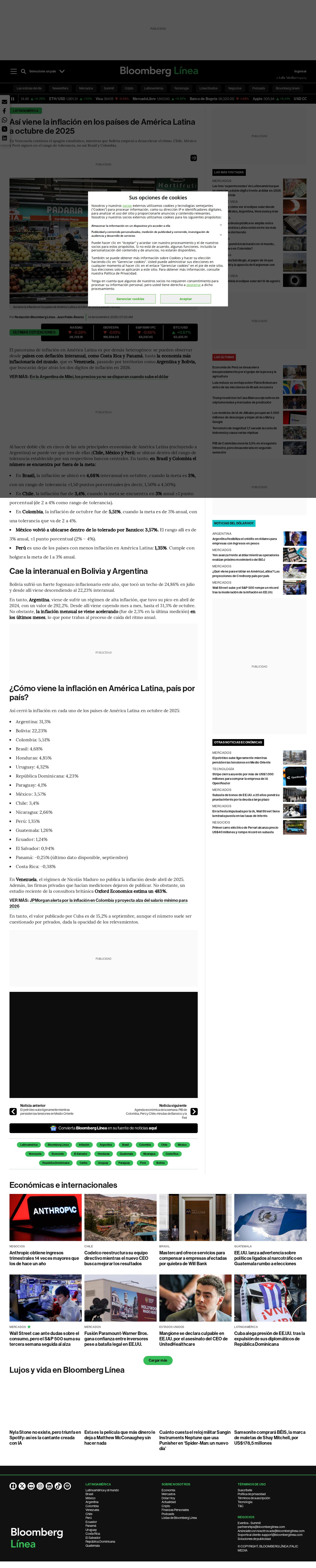 Captura web Bloomberg Linea