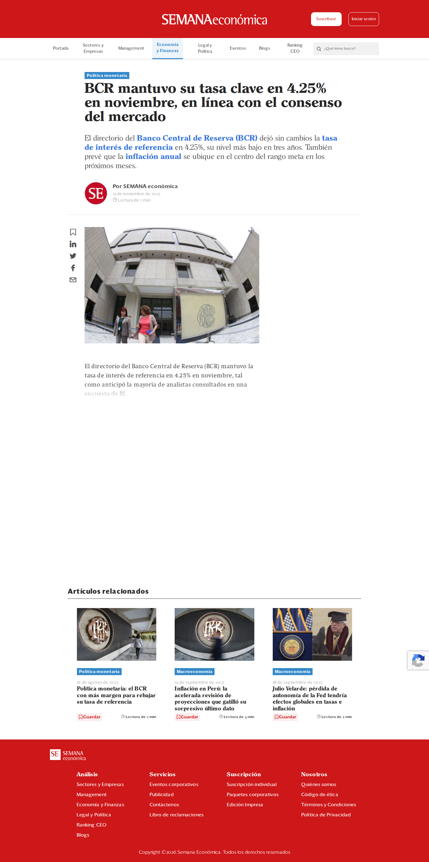 Captura web Semana Economica