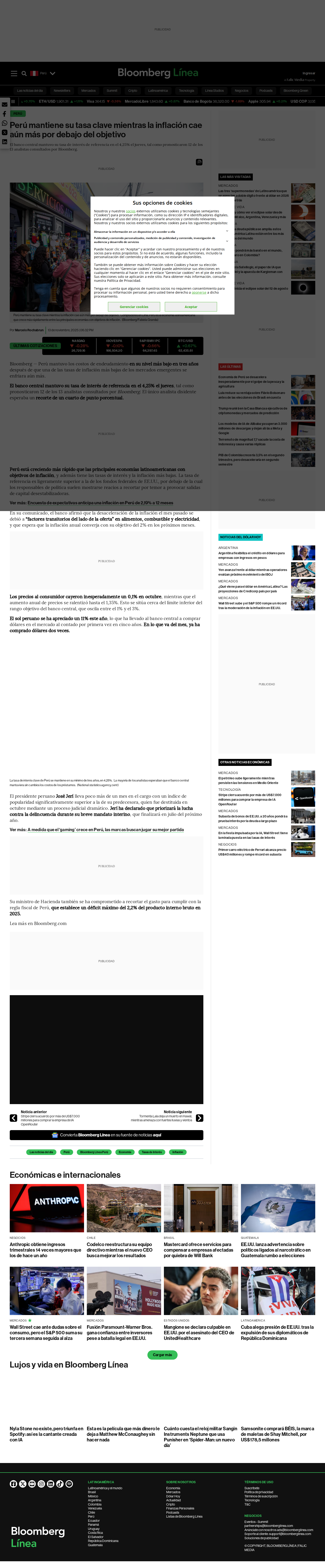 Captura web Bloomberg Linea